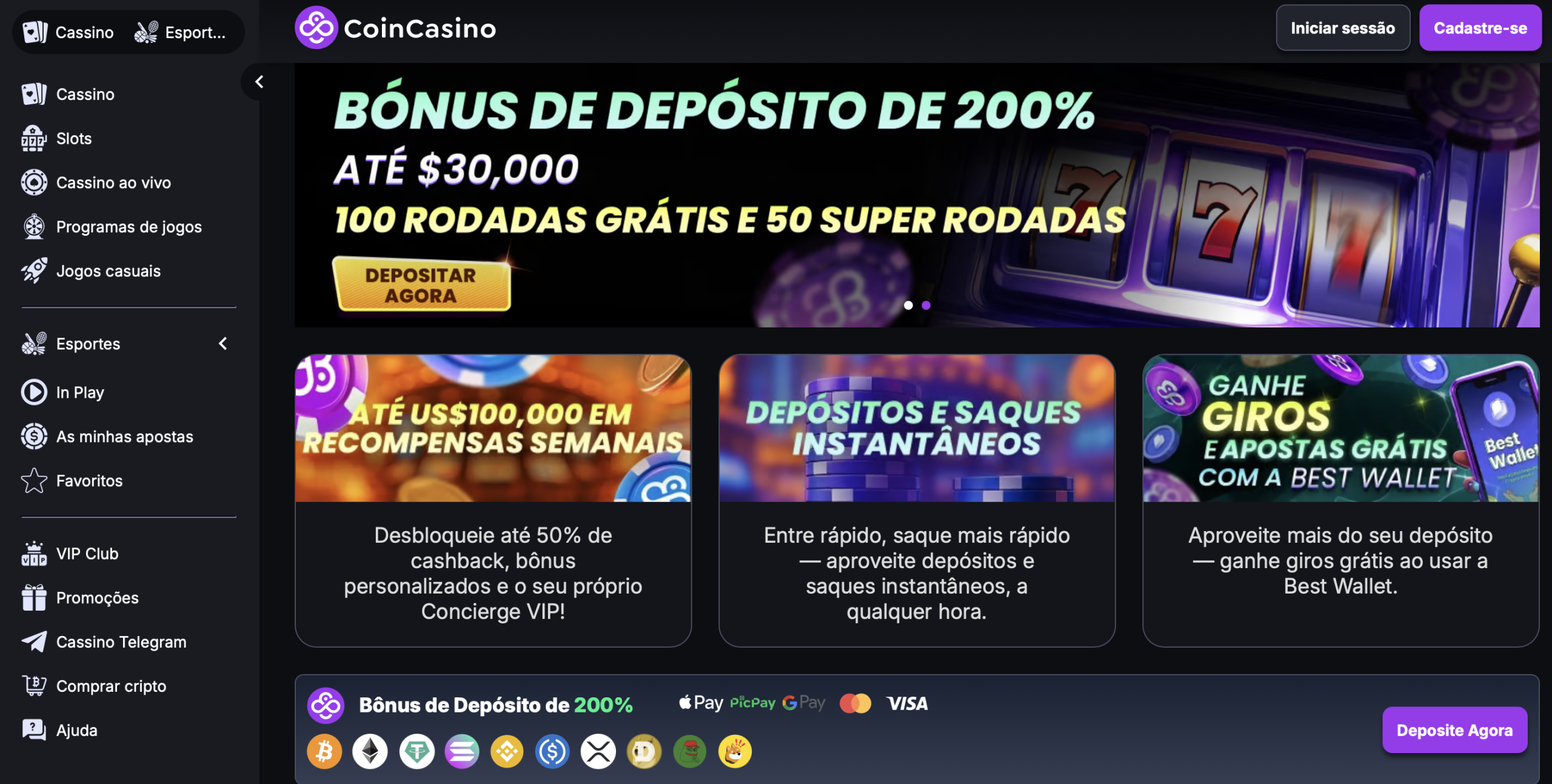 CoinCasino - Cassino, Esportes e 4.000+ Jogos em Uma Plataforma Bet