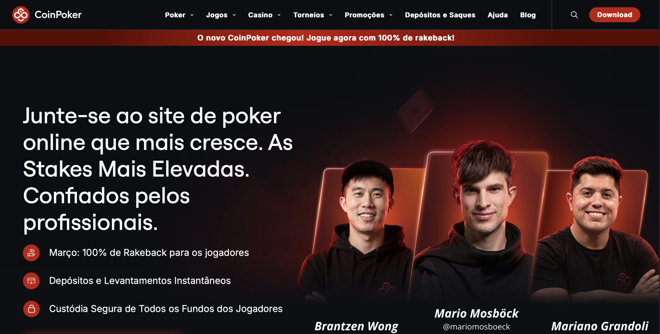 CoinPoker - Casa de Apostas com Poker de Alto Nível e Saques Instantâneos em USDT